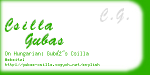 csilla gubas business card